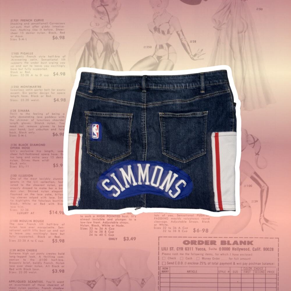 Philadelphia Sports Cusom 76ers Skirt Curvy